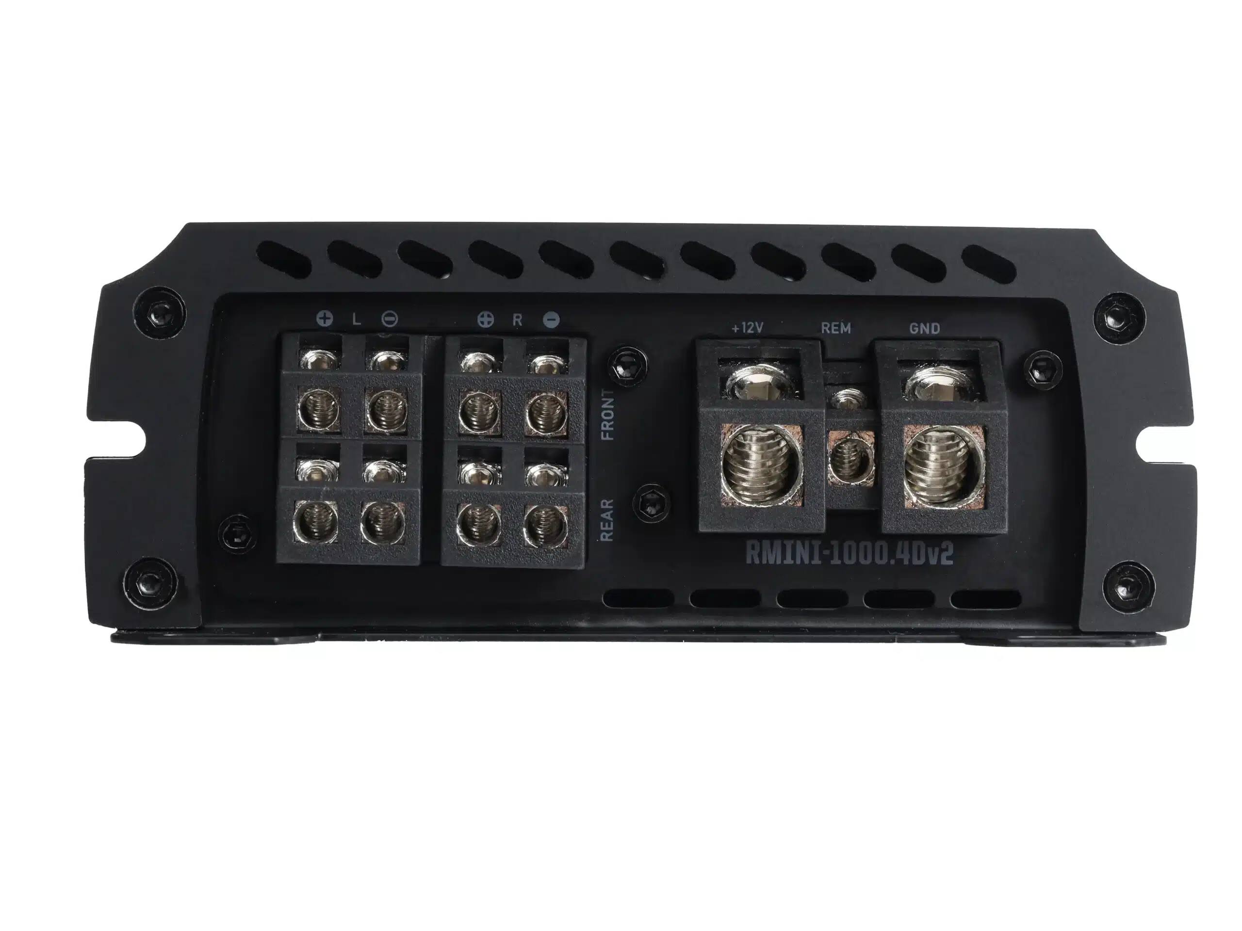 + L R  
12V REM GND  
FRONT REAR  
RMINI-1000.4Dv2