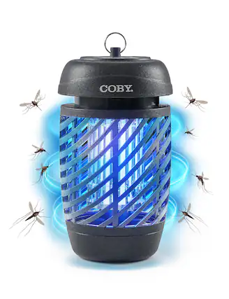 Front. Coby - COBY Bug Zapper for Outdoor & Indoor, 10W, Covers 800 Sq. Feet, Non-Toxic, Chemical-Free, Black - Black.