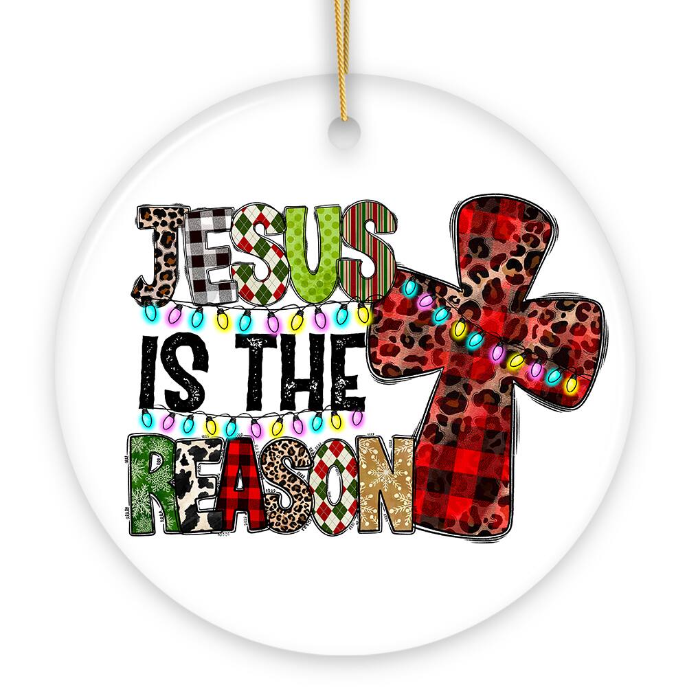 OrnamentallyYou - Jesus is the Reason Christmas Ornament Holy Nativity Remembrance Keepsake - Multi-colored