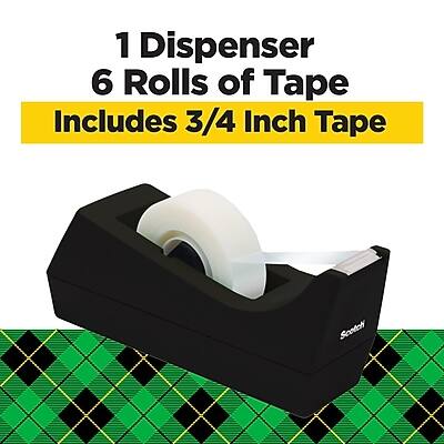 1 Dispenser  
6 Rolls of Tape  
Includes 3/4 Inch Tape