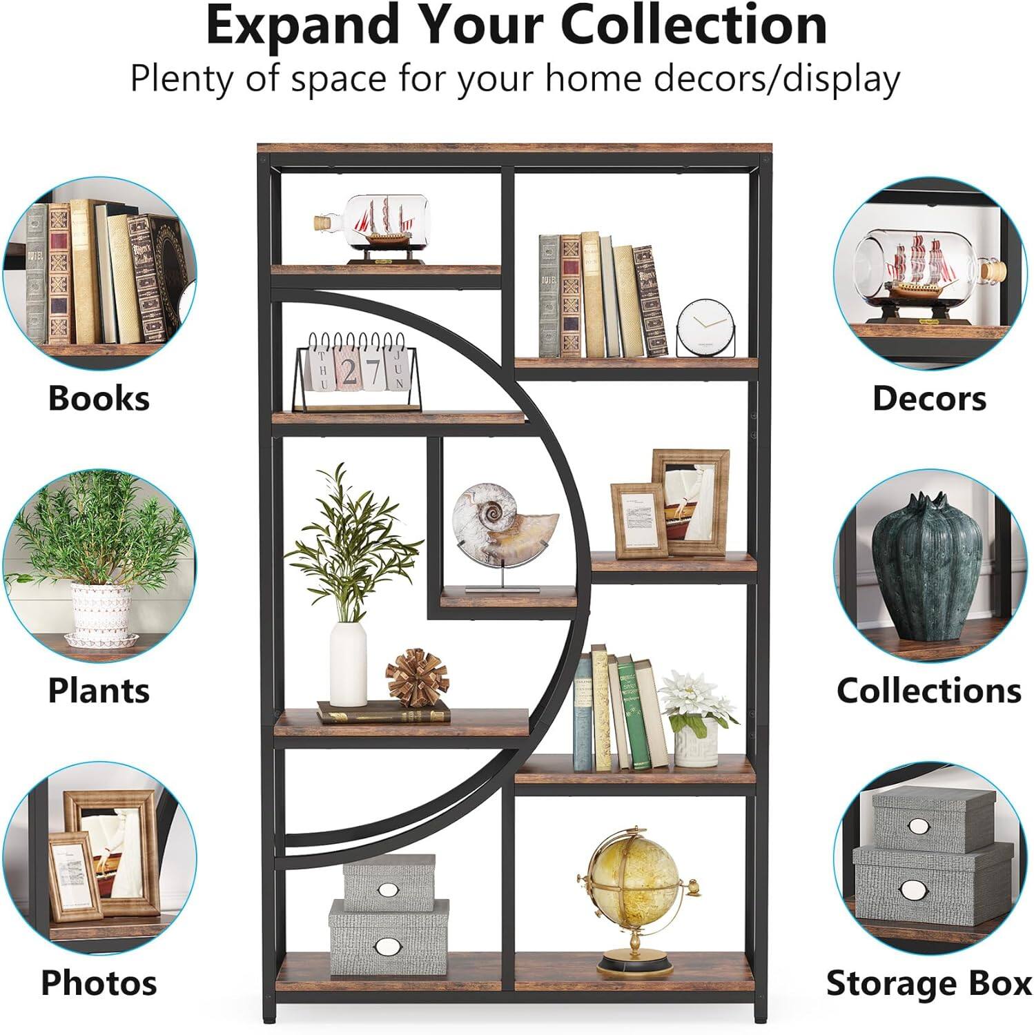 Expand Your Collection  
Plenty of space for your home decors/display  

Books  
Decors  
Plants  
Collections  
Photos  
Storage Box