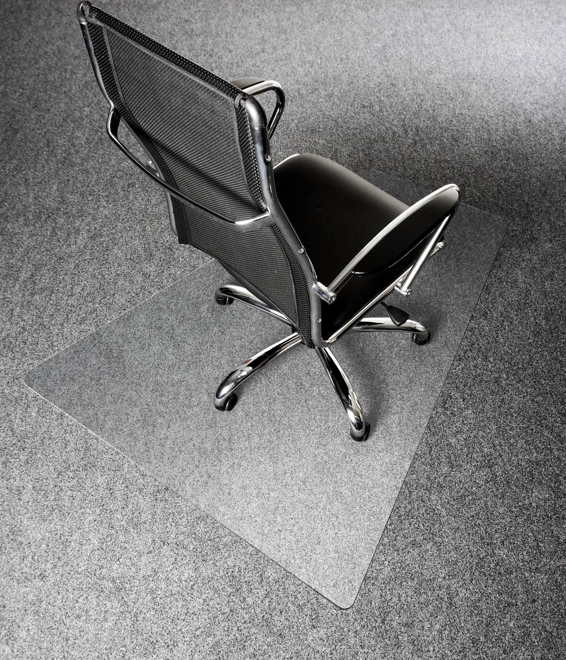 Floortex Executive Corner Workstation Polycarbonate Chair Mat For 