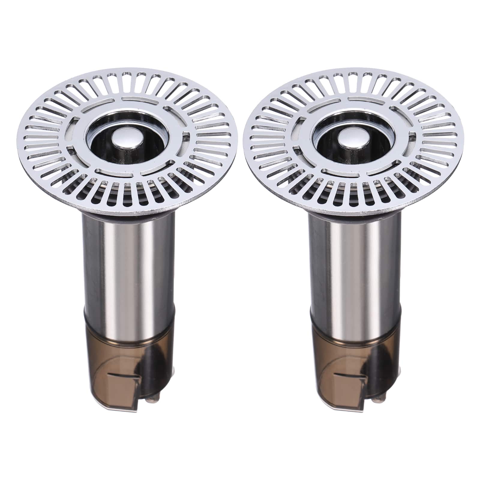 Unique Bargains - 2pcs Extended Anti Odor Shower Floor Drain, 5.9" H Drain Backflow Preventer w/ Hair Catcher for Bathroom Laundry Kitchen - Gray