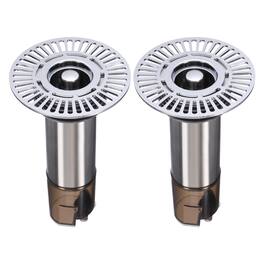 Unique Bargains - 2pcs Extended Anti Odor Shower Floor Drain, 5.9" H Drain Backflow Preventer w/ Hair Catcher for Bathroom Laundry Kitchen - Gray