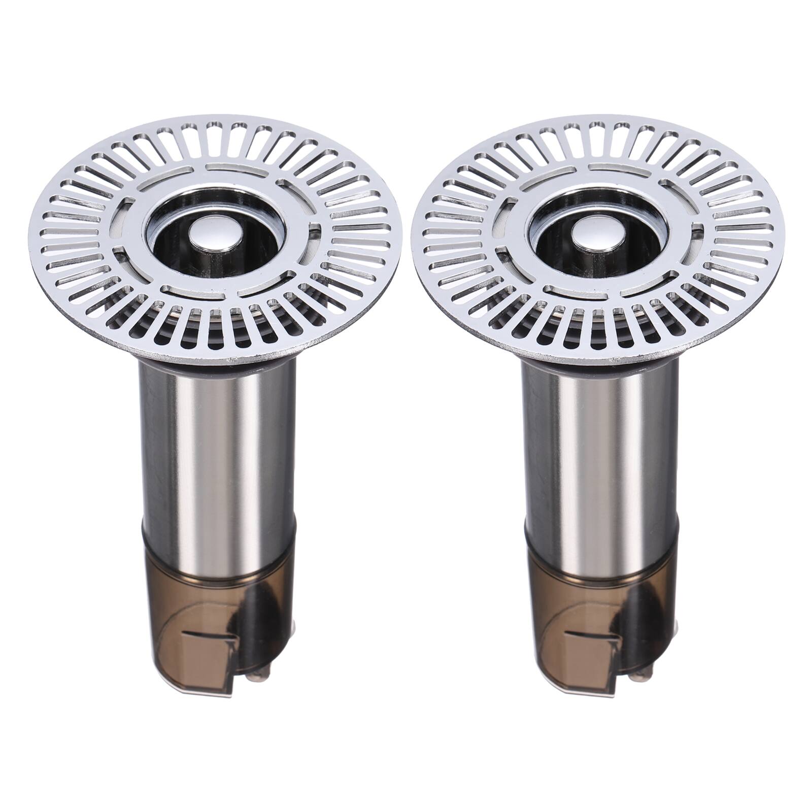 Front. Unique Bargains - 2pcs Extended Anti Odor Shower Floor Drain, 5.9" H Drain Backflow Preventer w/ Hair Catcher for Bathroom Laundry Kitchen - Gray.