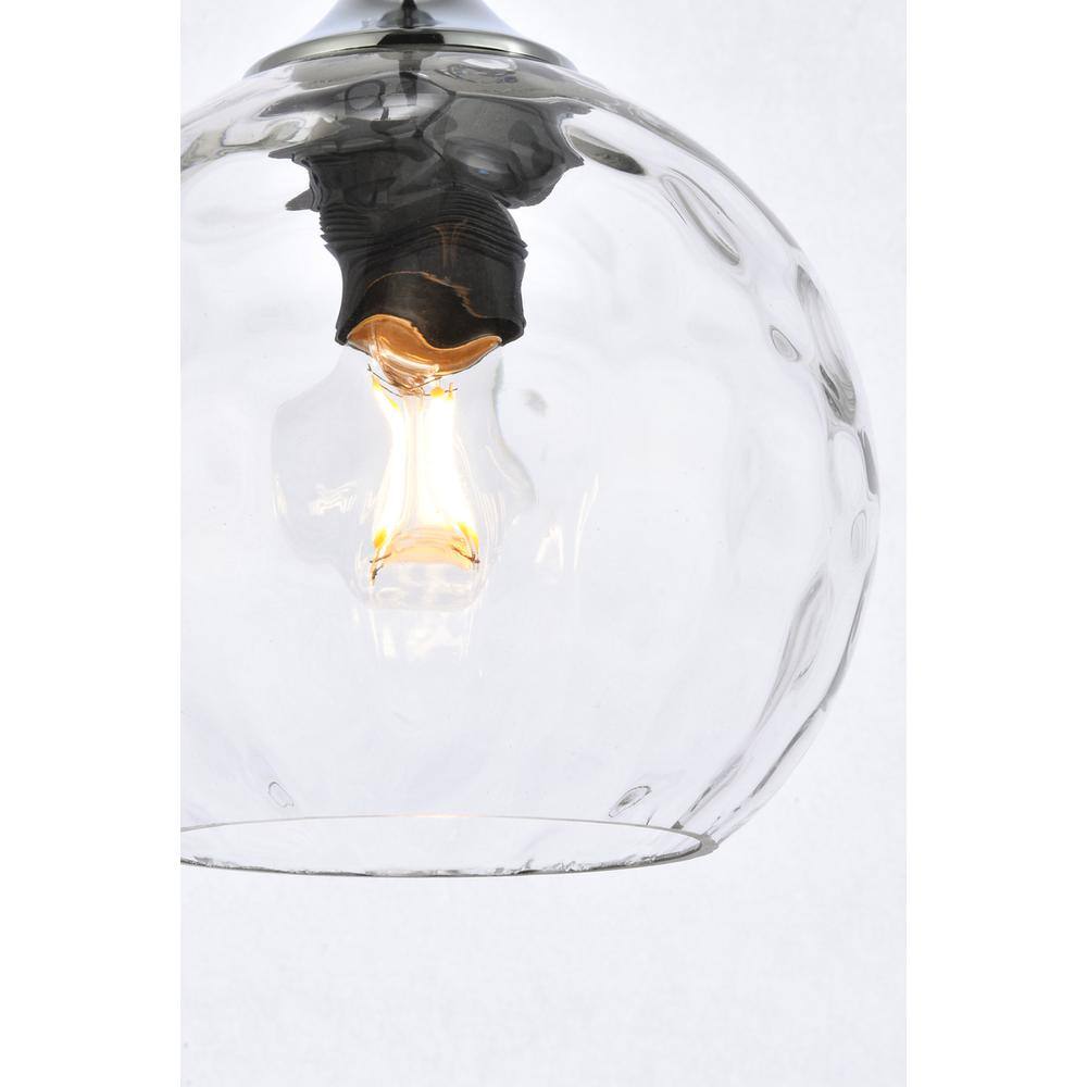 Alt View 1. Living District - Cashel 6 inch chrome pendant - Chrome And Clear.