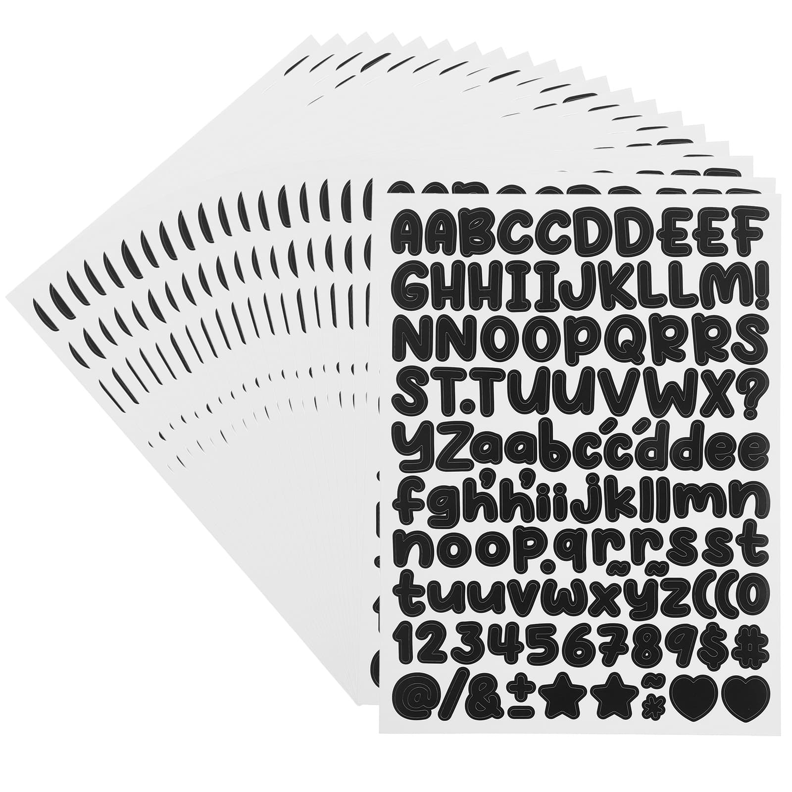 "Unique Bargains - 30 Sheets Letter Stickers, 3360pcs 1/2"" Vinyl Letter/Number Stickers for Mailbox, Poster Board, Scrapbooking, Bottle - Black" price history on PriceWatchPro