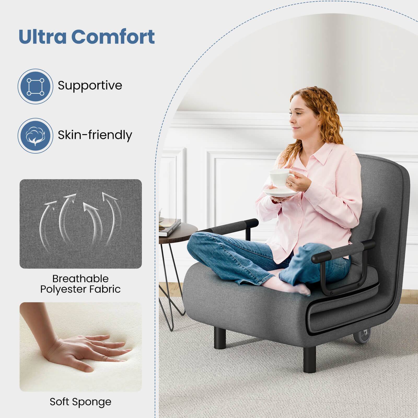 Ultra Comfort

- Supportive
- Skin-friendly

Breathable Polyester Fabric

Soft Sponge