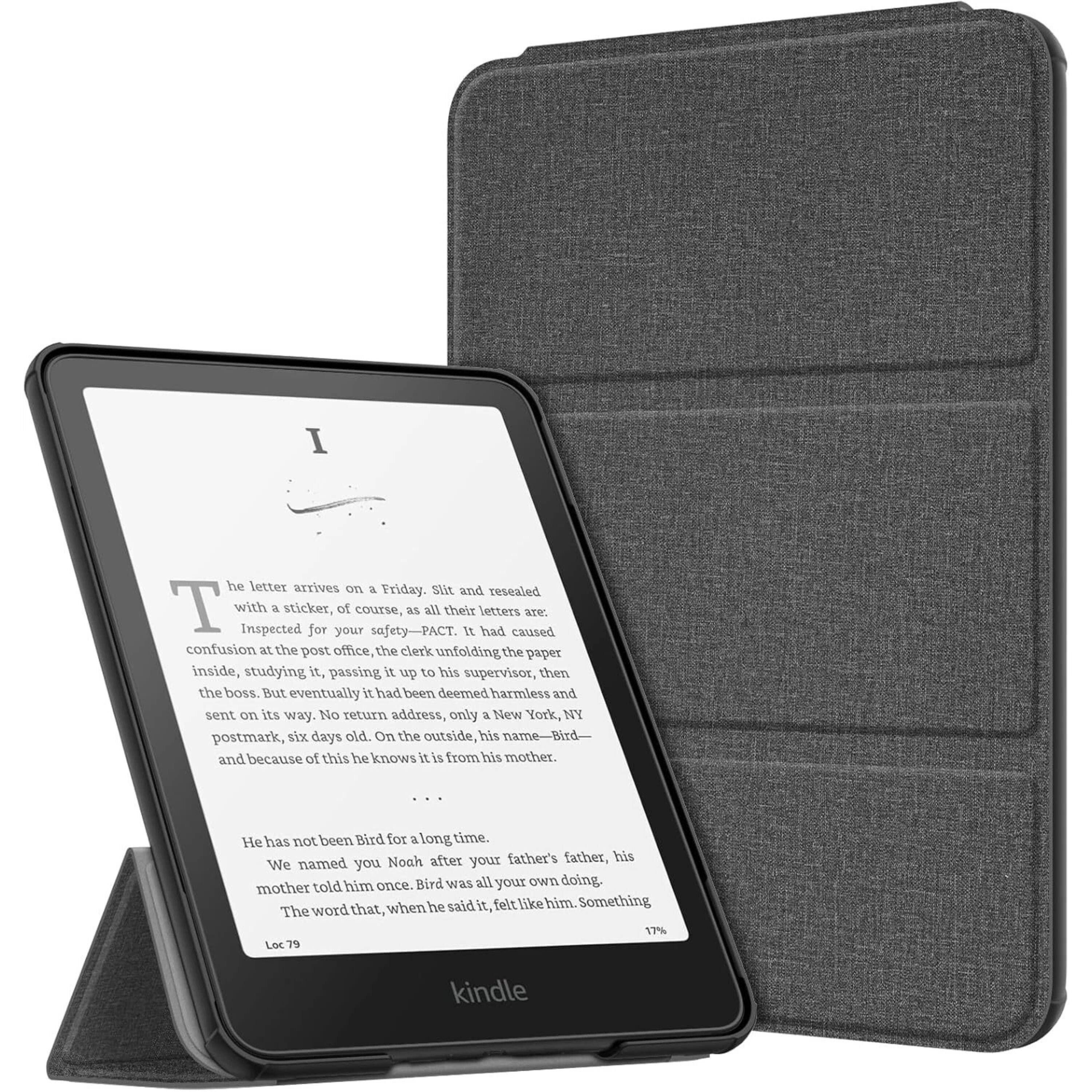 Kitcheniva - Slim Trifold Case For 7 Inch Kindle Paperwhite 12th 2024 Protective Cover - Gray