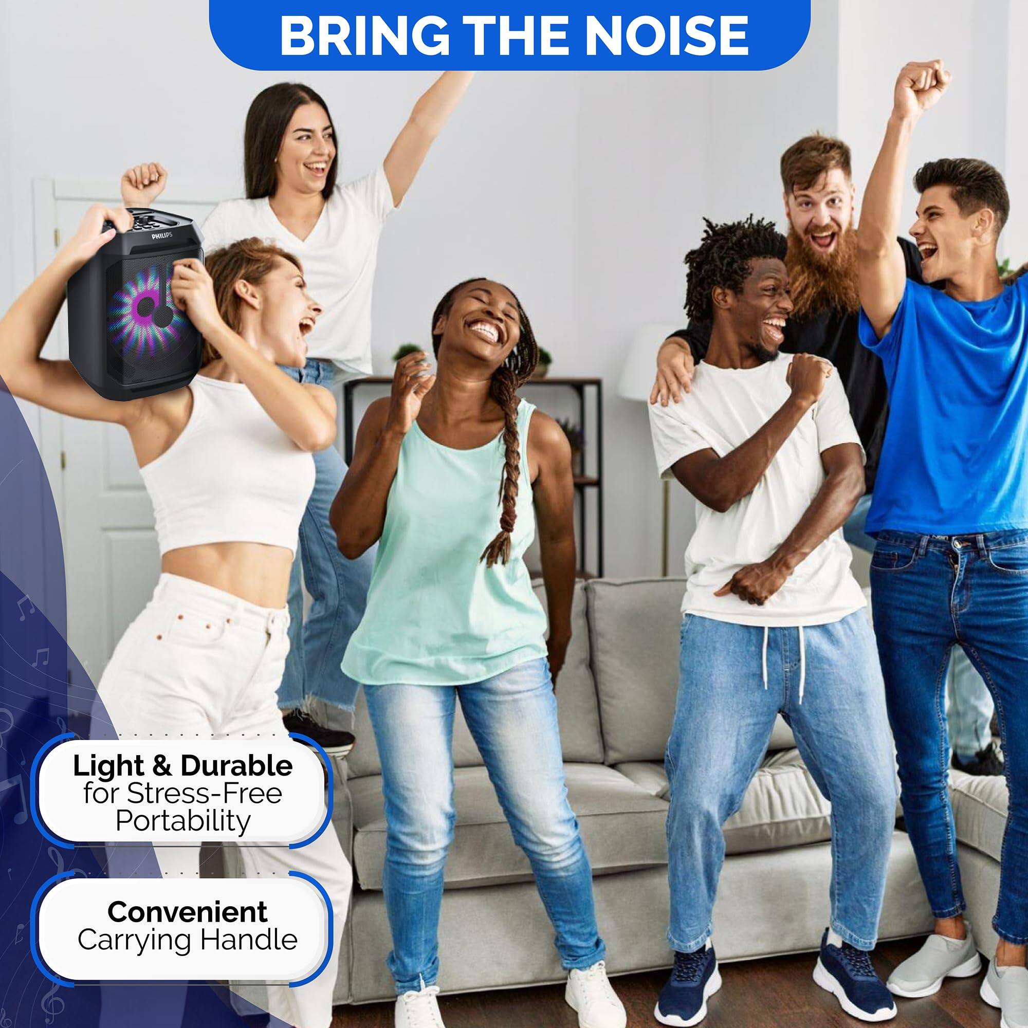 BRING THE NOISE

Light & Durable for Stress-Free Portability

Convenient Carrying Handle