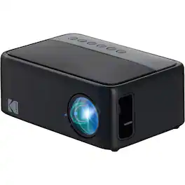 Kodak - FLIK X1 100” Mini Projector, Portable Pico Projector with Remote & 2W Speakers - Black