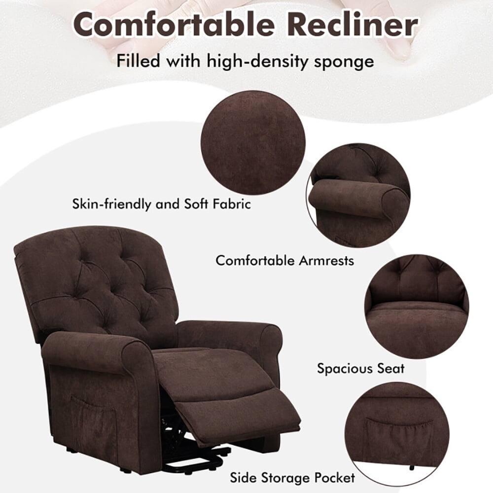 Comfortable Recliner  
Filled with high-density sponge  

- Skin-friendly and Soft Fabric  
- Comfortable Armrests  
- Spacious Seat  
- Side Storage Pocket