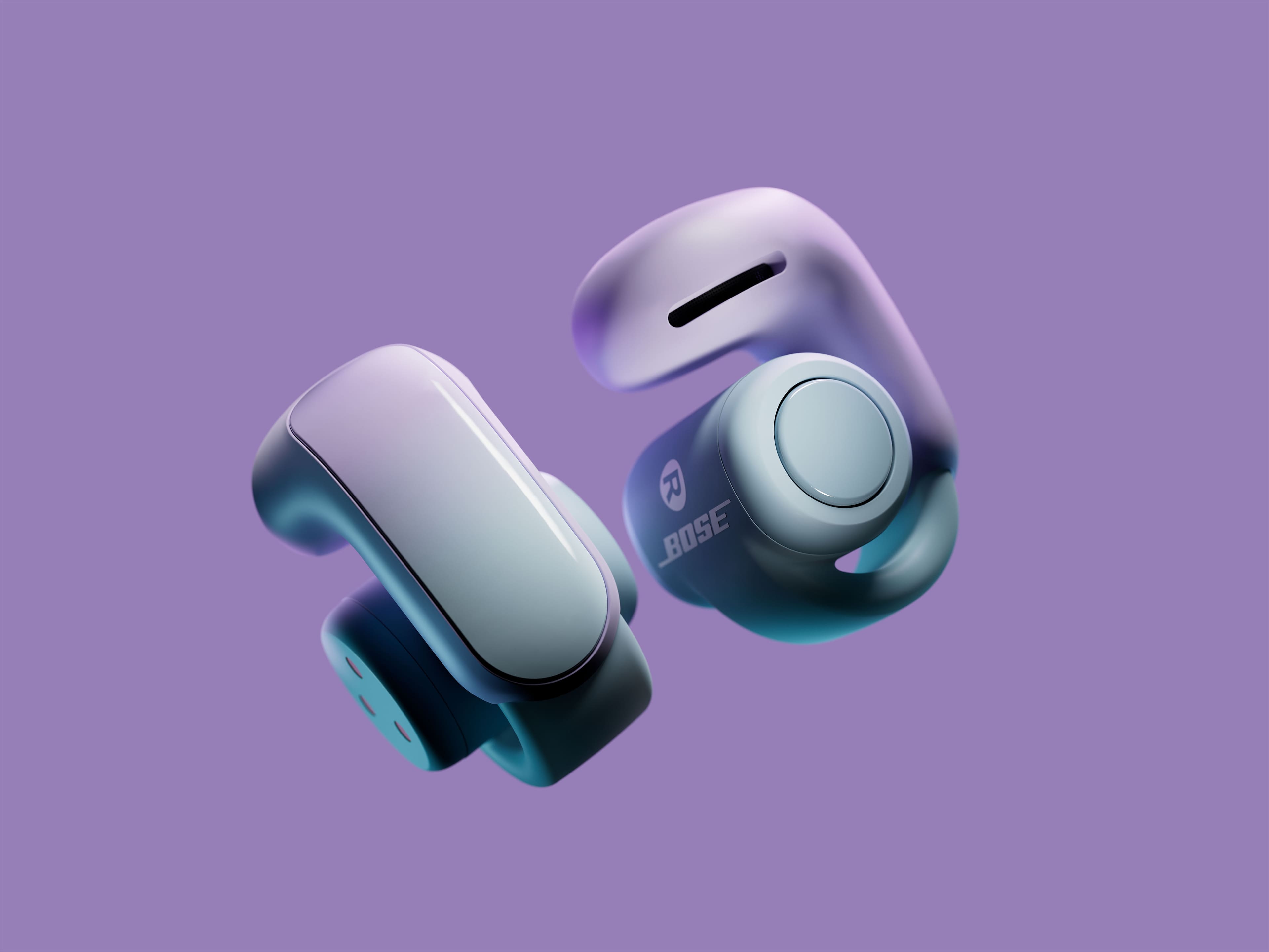 Alt View 17. Bose - Ultra Open-Ear True Wireless Open Earbuds - Chilled Lilac.