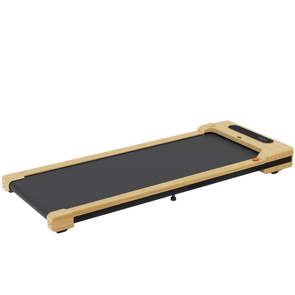 Loheer - 2.5HP Under Desk Treadmill Walking Pad with Remote Control LED Display Quiet Compact Home Gym Office Wood - Natural Wood
