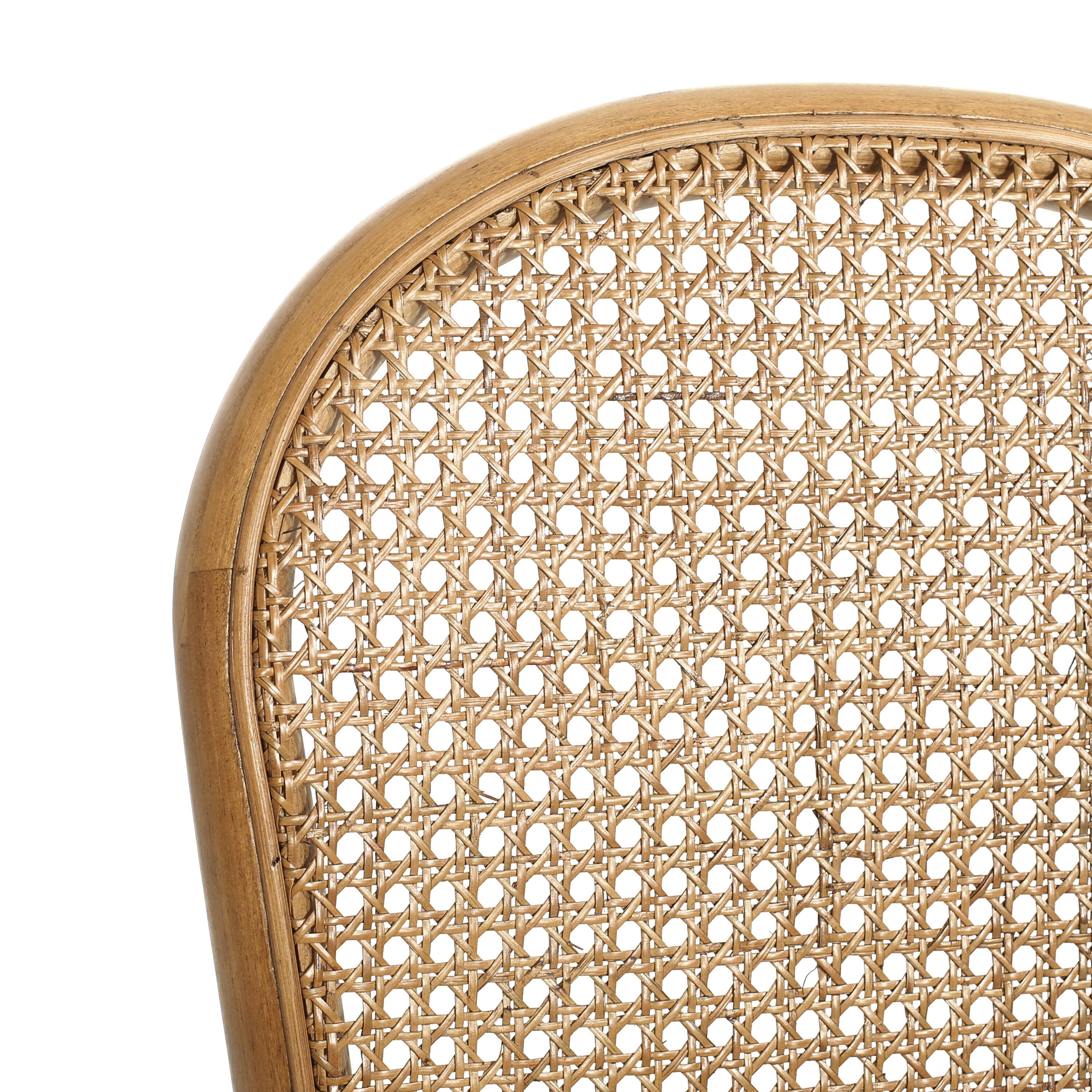 Alt View 4. Mondawe - Set of 2 Rattan and Birch Wood Dining Chairs - Light Brown.