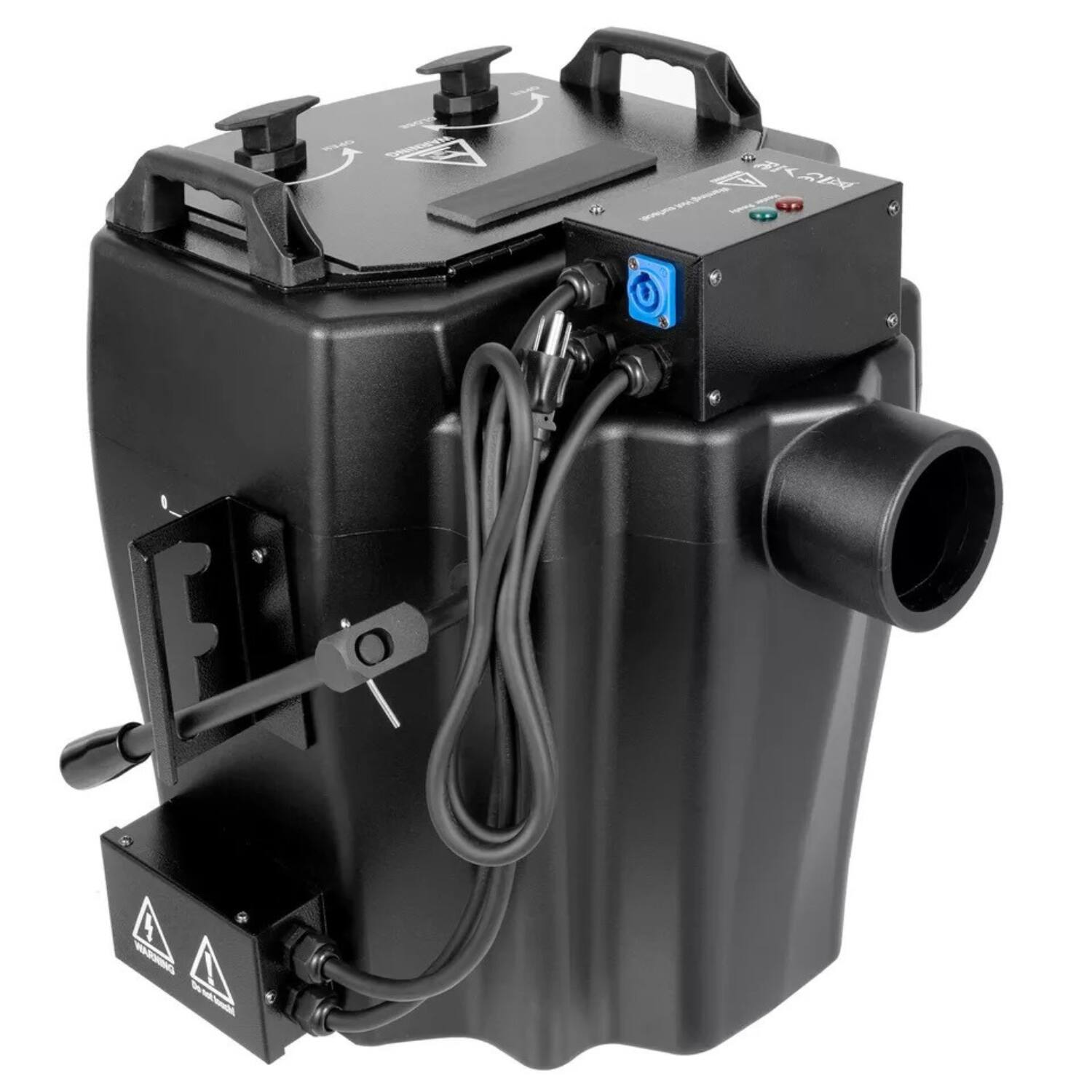 Front. Home Collection - 6000W Dry Ice Fog Machine – Low-Lying Fog Effect with Tube for Party, Stage & Event Use - Black.