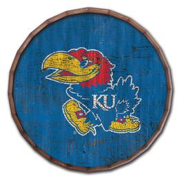 Fan Creations - Kansas Jayhawks 24" Cracked Color Barrel Top Sign - Multicolor
