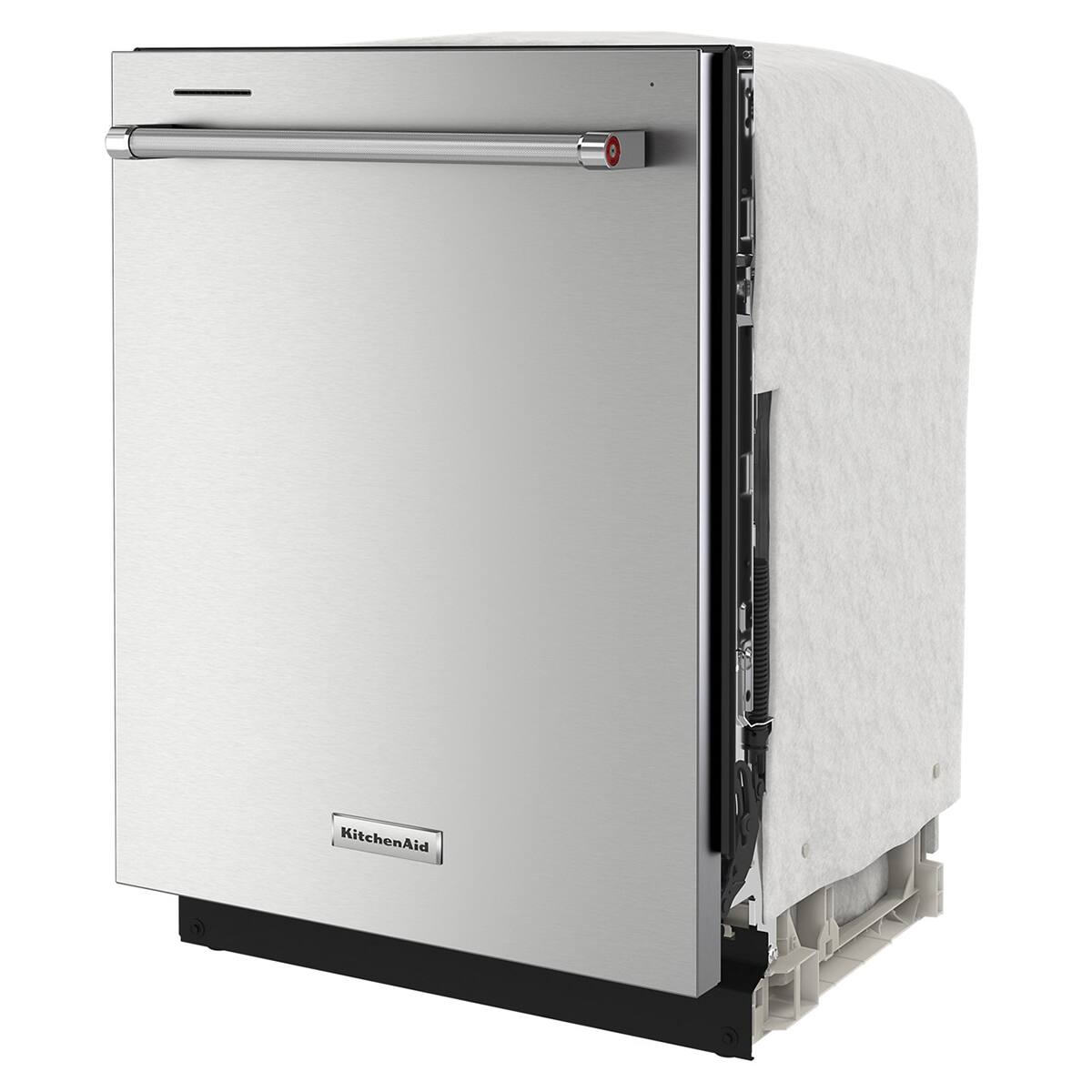 Alt View 13. KitchenAid - 24" Front Control Built-In Dishwasher with Stainless Steel Tub, ProWash Cycle, 3rd Rack, 39 dBA - Stainless Steel with PrintShield Finish.