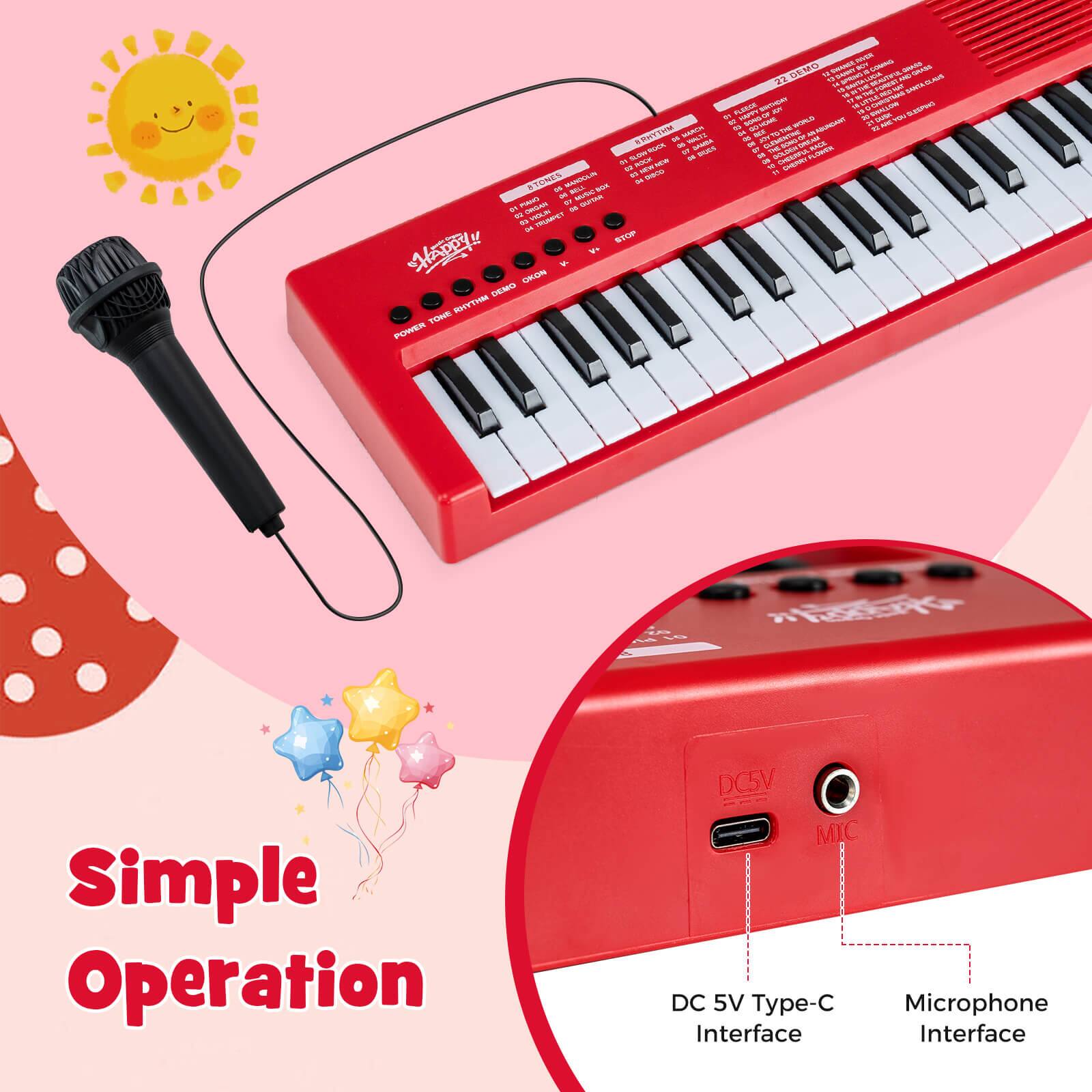 Sure, here is the corrected and grouped text from the image:

---

**Simple Operation**

**DC 5V Type-C Interface**

**Microphone Interface**

**POWER TONE SUSTAIN OCTAVE**

**27 NOTES**

**1. POWER**
- ON/OFF

**2. TONE**
- 1 to 10

**3. SUSTAIN**
- ON/OFF

**4. OCTAVE**
- 1 to 2

**5. MIC**
- ON/OFF

**6. STEP**
- 1 to 12

**7. DC 5V**
- Input

**8. MIC**
- Input

**ORION DEMO**

**TONES POWER N AER**

**Simple Operation DC5V MIC DC 5V Type- Microphone Interface Interface**

---

This text is grouped and corrected based on the image provided.