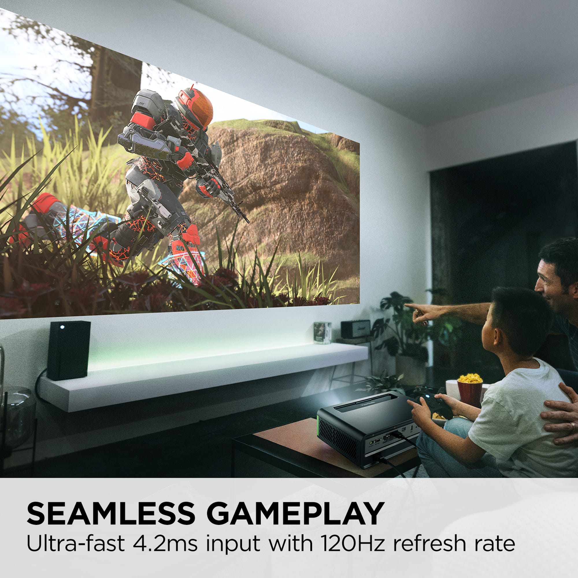 Seamless Gameplay: Ultra-fast 4.2ms input with 120Hz refresh rate.