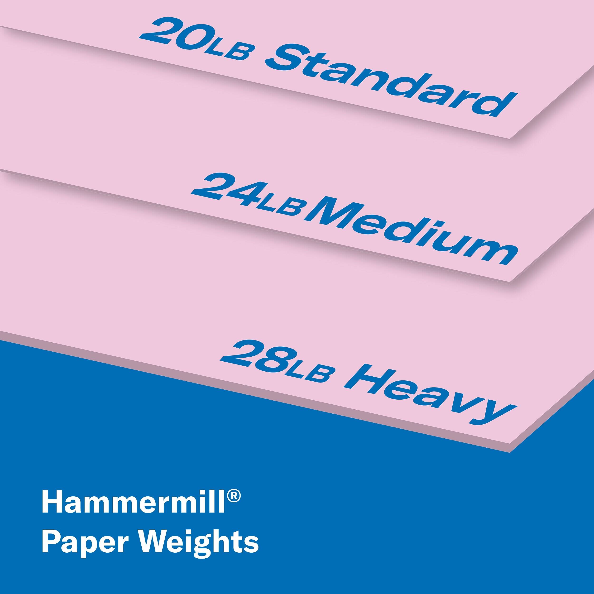 20LB Standard  
24LB Medium  
28LB Heavy  
Hammermill® Paper Weights