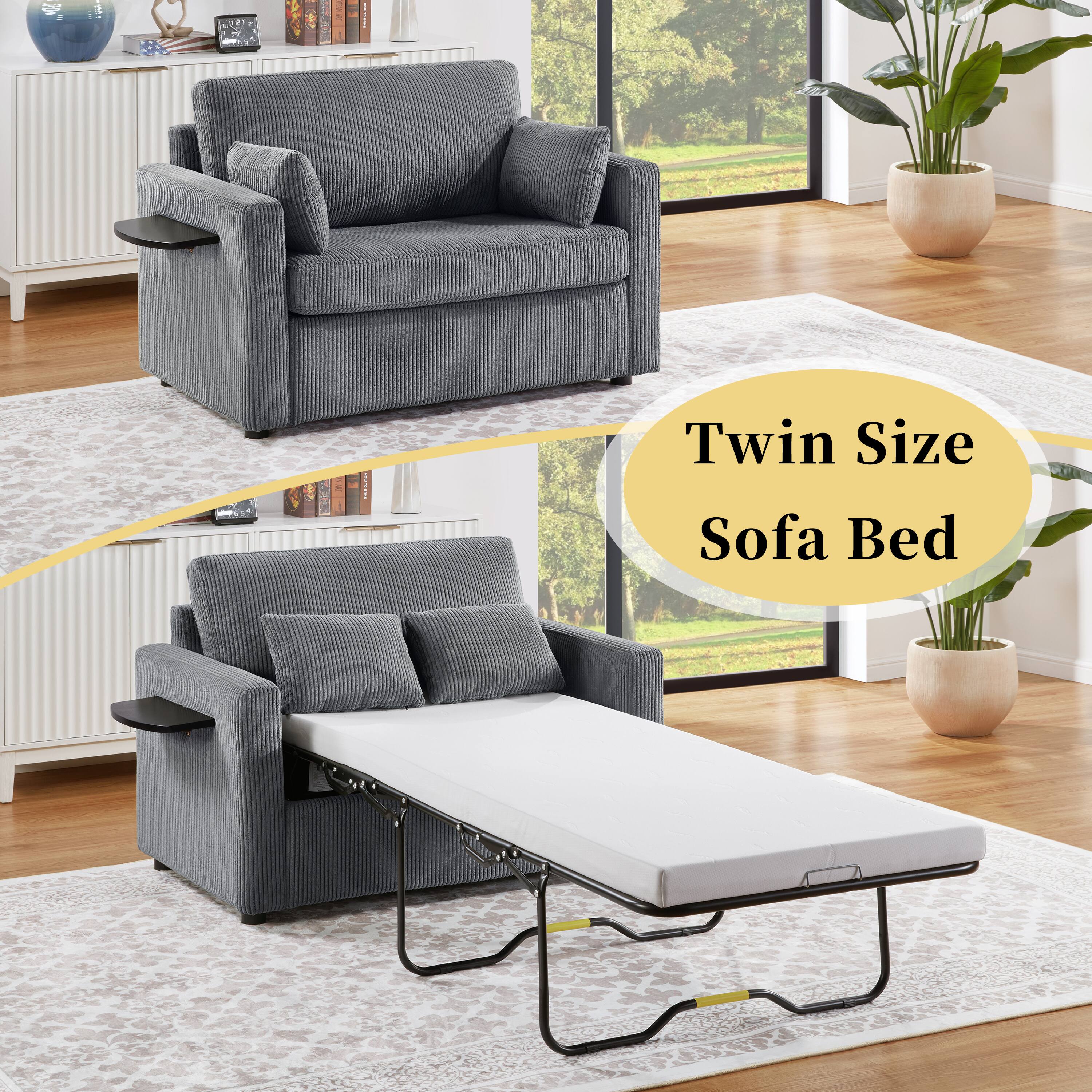 The text on the image is "Twin Size Sofa Bed."