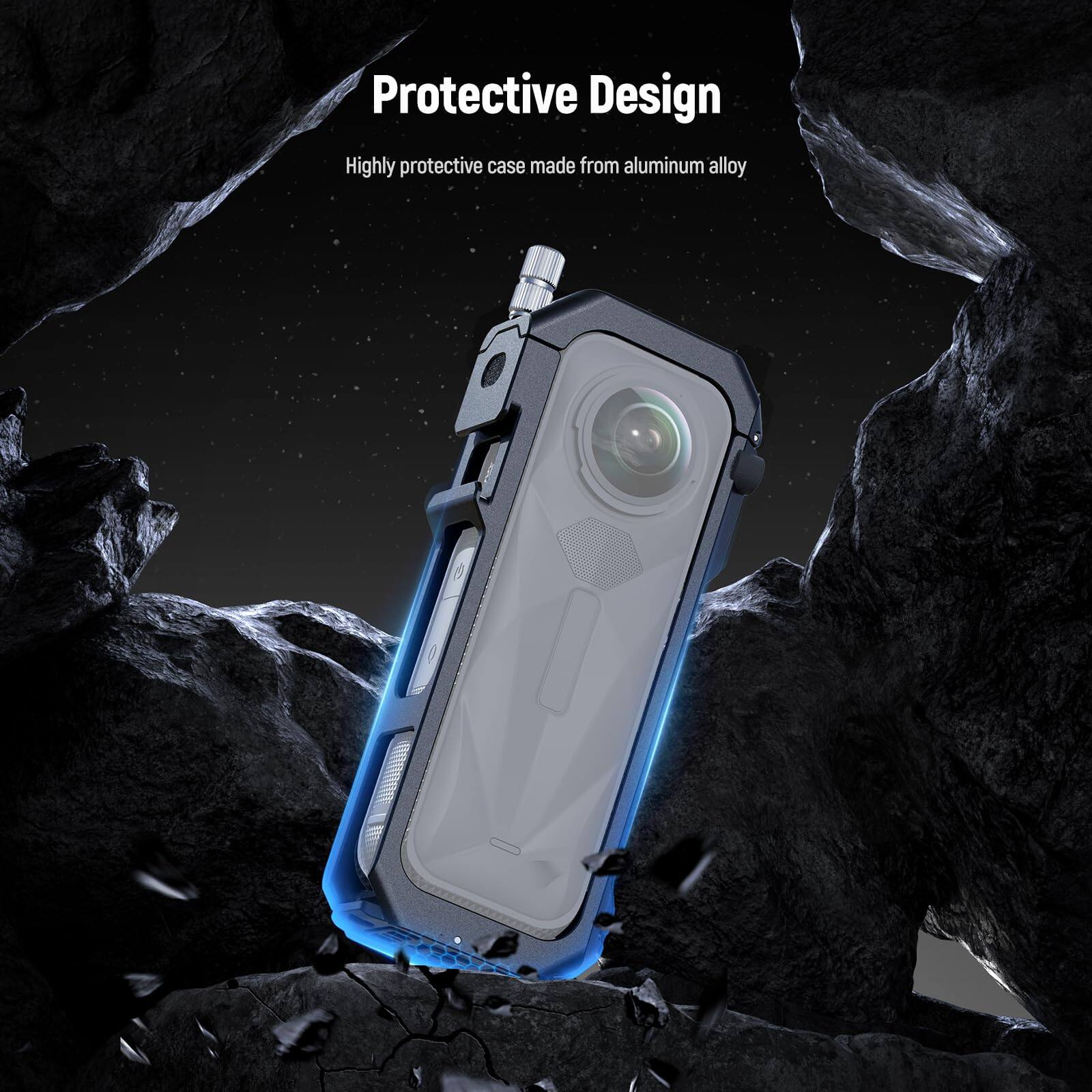 Protective Design  
Highly protective case made from aluminum alloy
