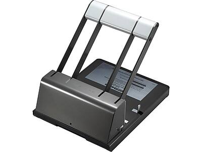 Front. Bostitch - 3-Hole Punch, 130 Sheet Capacity, Black - Black.