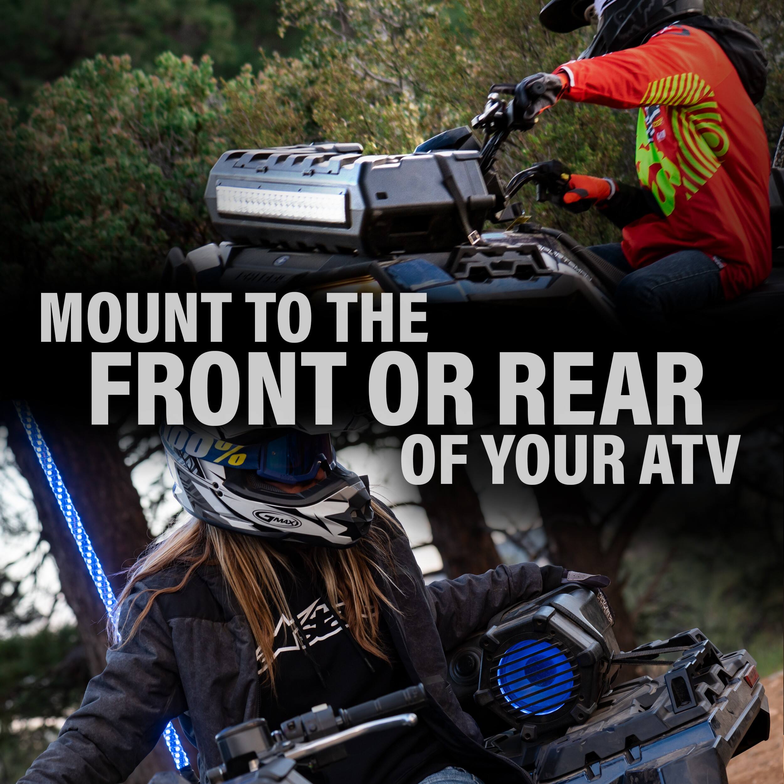 Mount to the front or rear of your ATV.