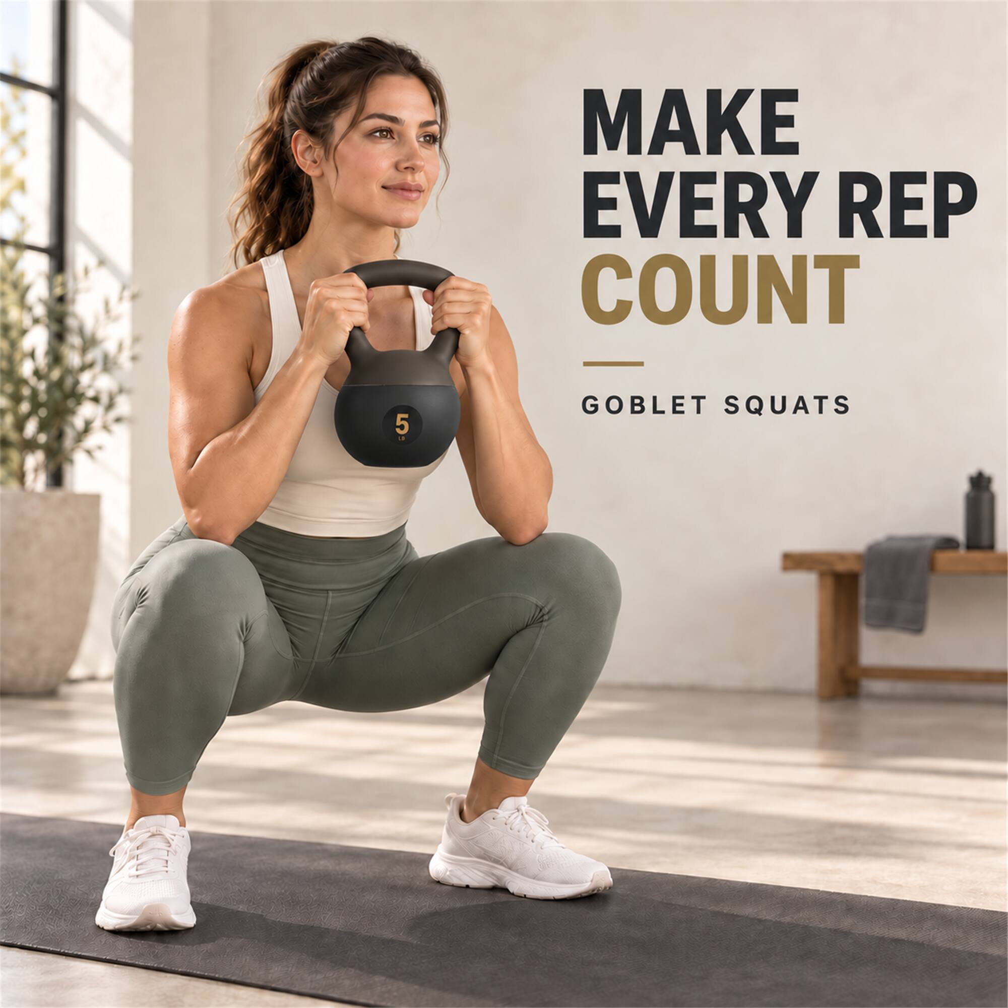 MAKE EVERY REP COUNT  
GOBLET SQUATS