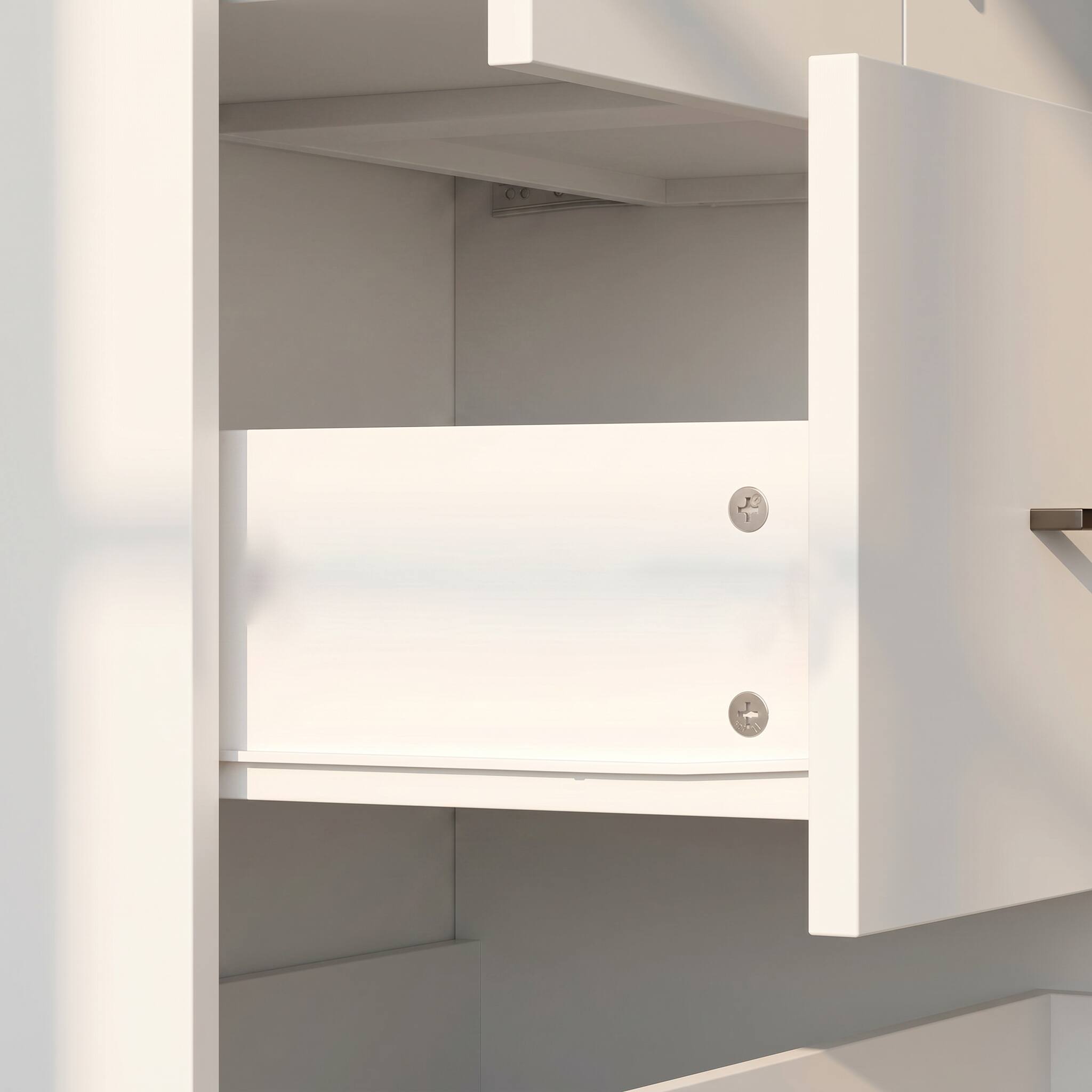 Alt View 9. FUFU & GAGA - Garage Storage Cabinet with 3 Drawers, Heavy Duty Tall Tool Organizer for Workshop, Utility Locker for Home - White.