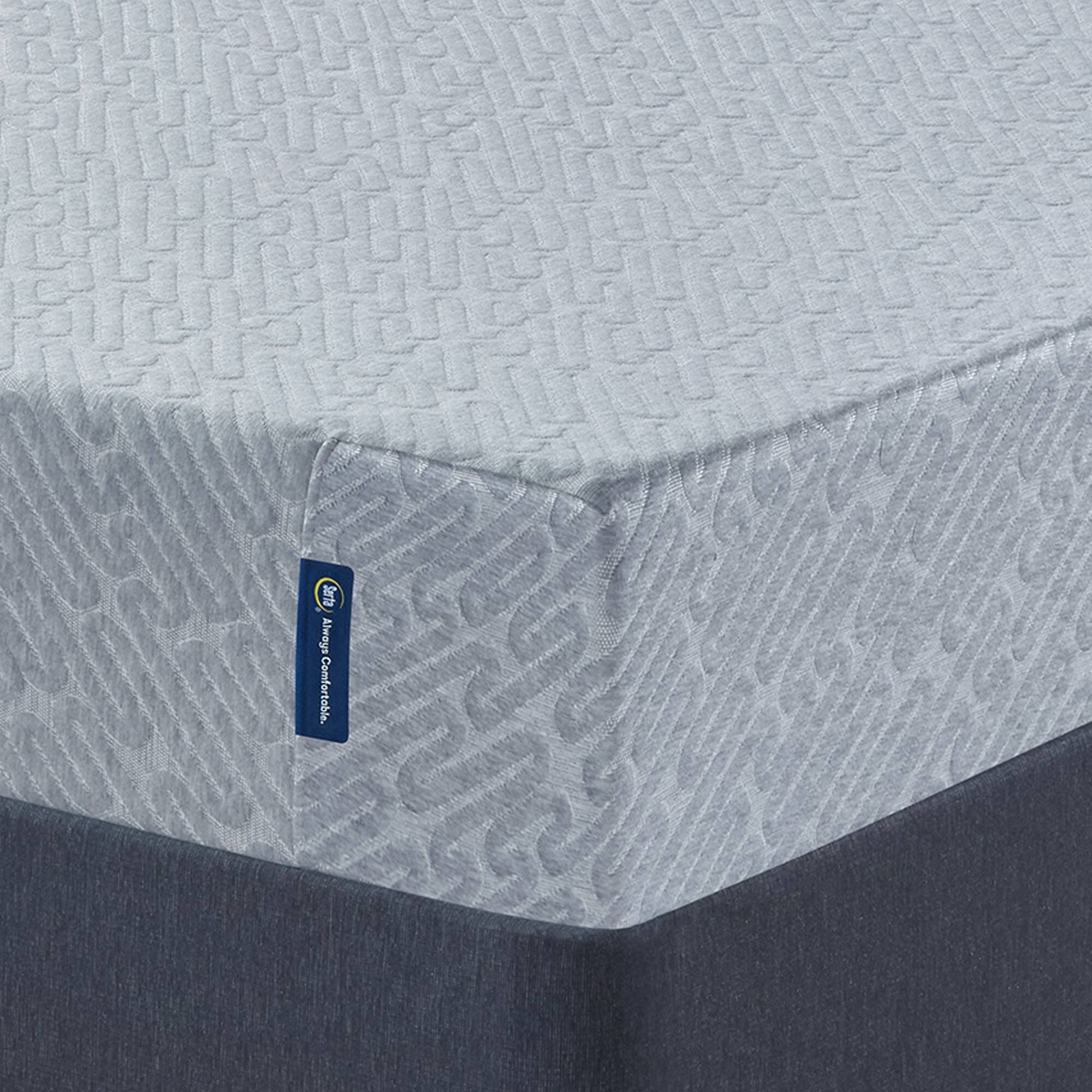 Left. Serta - Sheepless Nights 9" Medium Foam Mattress -Queen - Blue.