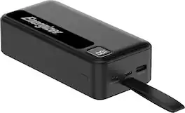 Energizer - MAX 30,000mAh 15W USB-C 3-Port Universal Portable Battery Charger/Power Bank w/ LCD screen for Smartphones & Accessories - Black