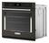 Alt View 2. KitchenAid - 30" Built-In Single Electric Convection Wall Oven with Air Fry Mode - Black Stainless Steel.
