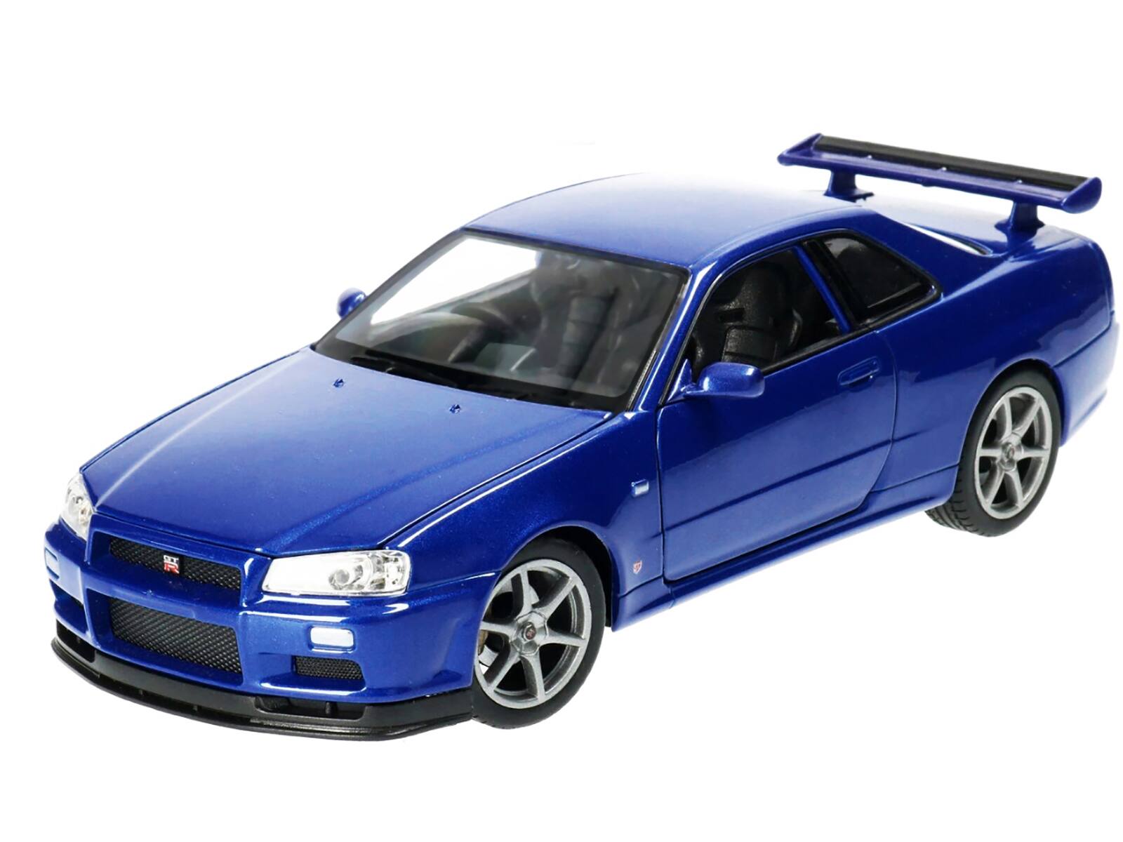 Alt View 3. Welly - Nissan Skyline GT-R (R34) RHD (Right Hand Drive) Blue Metallic "NEX Models" 1/24 Diecast Model Car by Welly.