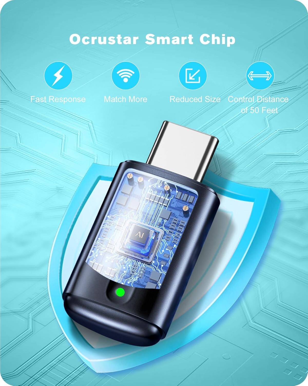 Ocrustar Smart Chip

- Fast Response
- Match More
- Reduced Size
- Control Distance of 50 Feet