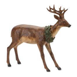 BreeBe - Deer with Wreath - Brown, Green, Red
