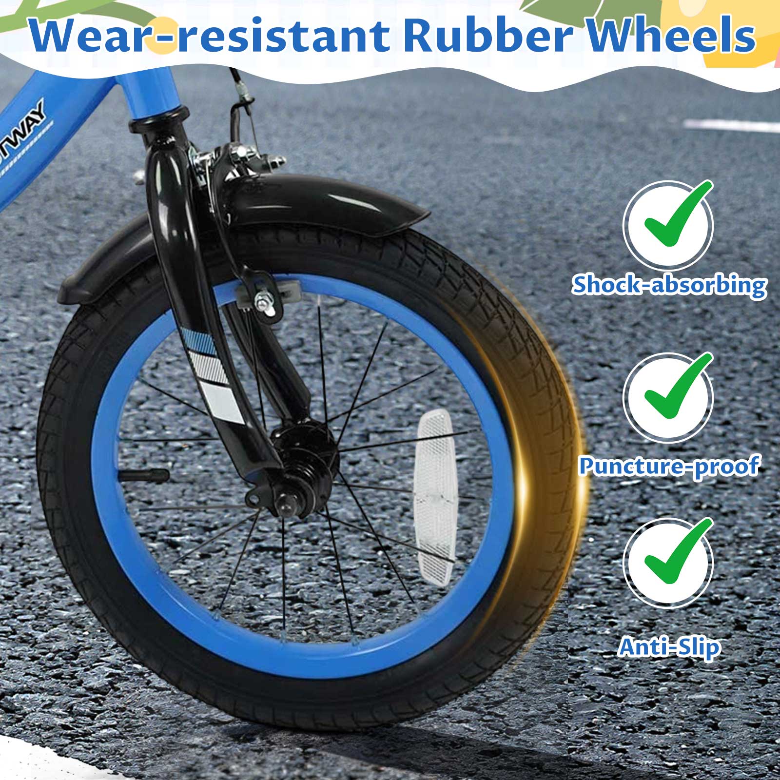 Wear-resistant Rubber Wheels TWAY

- Shock-absorbing
- Puncture-proof
- Anti-Slip