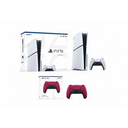 PlayStation 5 Slim Console + PlayStation 5 DualSense Wireless Controller Cosmic Red - Includes PS5 Console & 2 DualSense - PlayStation 5