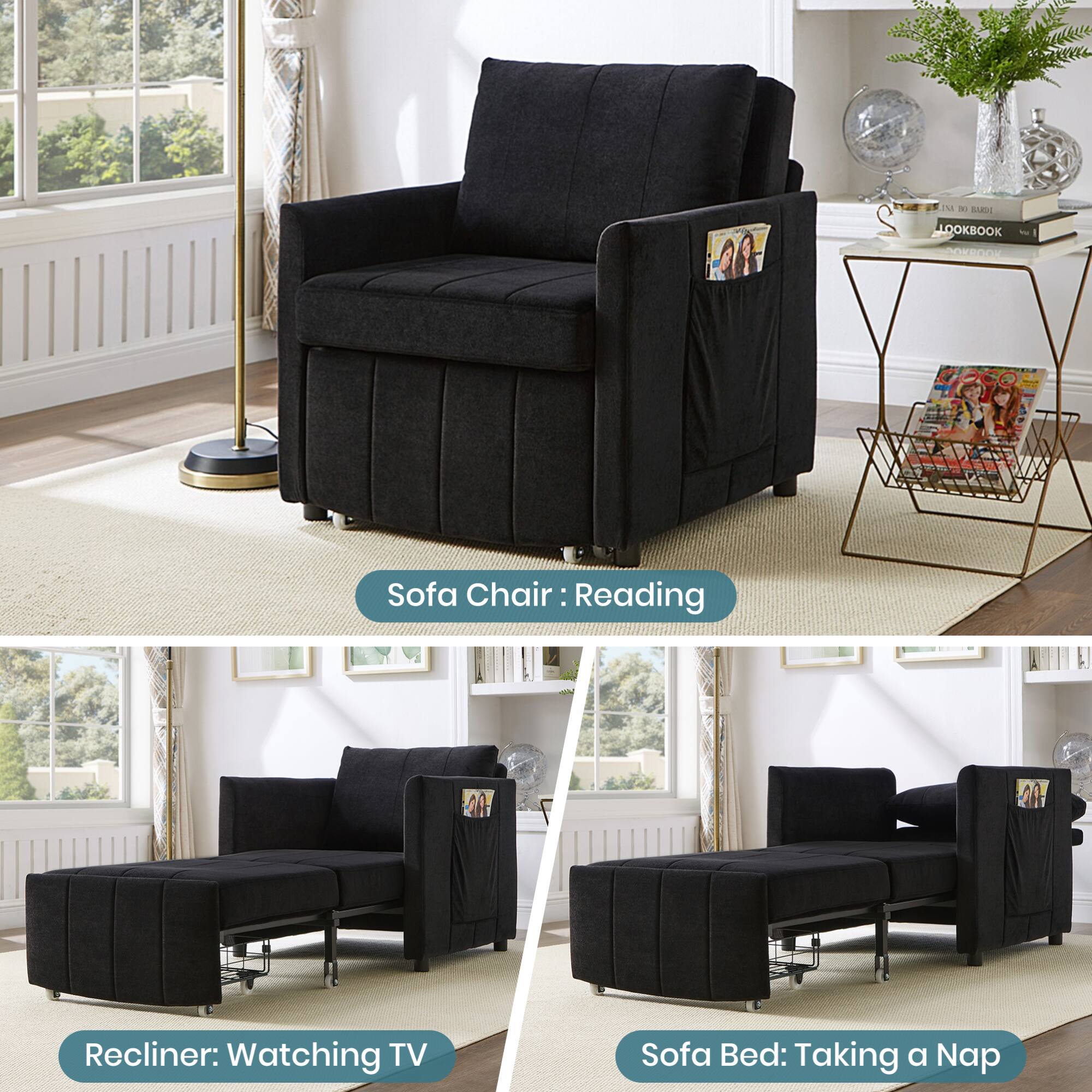 N - SMD LOOKBOOK OMIDOK Sofa Chair: Reading  
Recliner: Watching TV  
Sofa Bed: Taking a Nap