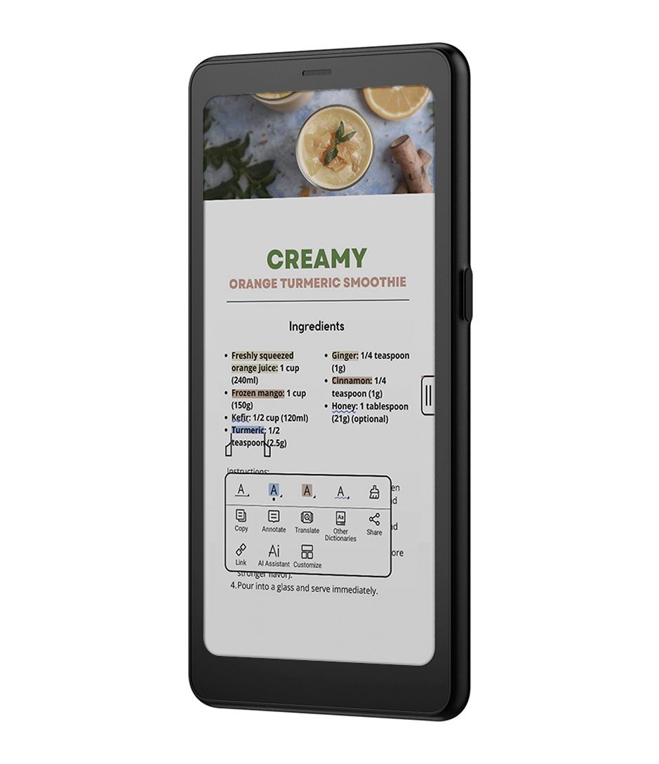 **Creamy Orange Turmeric Smoothie**

**Ingredients:**

- Freshly squeezed orange juice: 1 cup (240ml)
- Frozen mango: 1 cup (150g)
- Kefir: 1/2 cup (120ml)
- Turmeric: 1/2 teaspoon (2.5g)
- Ginger: 1/4 teaspoon (1g)
- Cinnamon: 1/4 teaspoon (1g)
- Honey: 1 tablespoon (21g) (optional)

**Instructions:**

1. Blend all ingredients until smooth.
2. Pour into a glass and serve immediately.