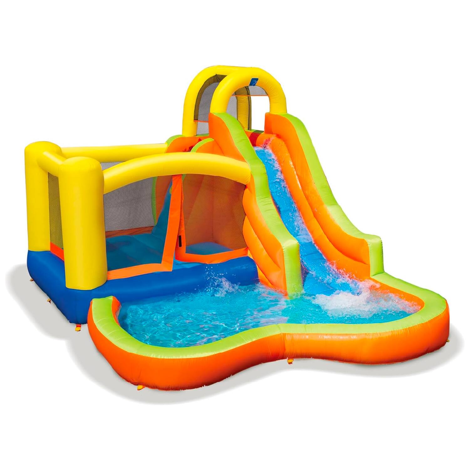 Banzai - Sun 'N Splash Fun Kids Inflatable Bounce House & Water Slide Splash Park - Multicolor