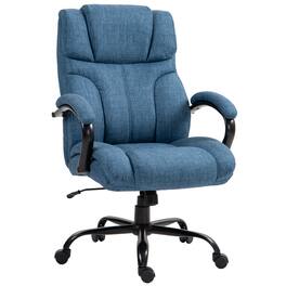 Vinsetto - 500lbs Big and Tall Office Chair with Wide Seat, Executive Computer Desk Chair with Adjustable Height - Blue