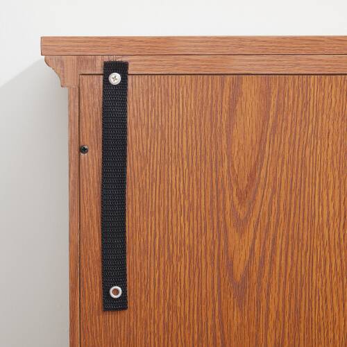 Alt View 3. LUCKY ONE - Freestanding LED Curio Display Cabinet with Adjustable Shelves Retro Bookcase Storage for Home Decor - Dark Oak.