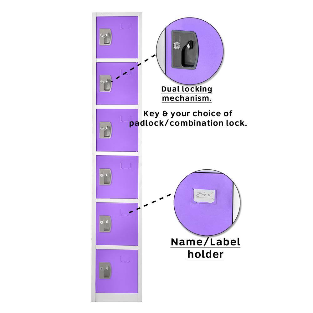 I. Dual locking mechanism. Key & your choice of padlock/combination lock.
II. Name/Label holder.