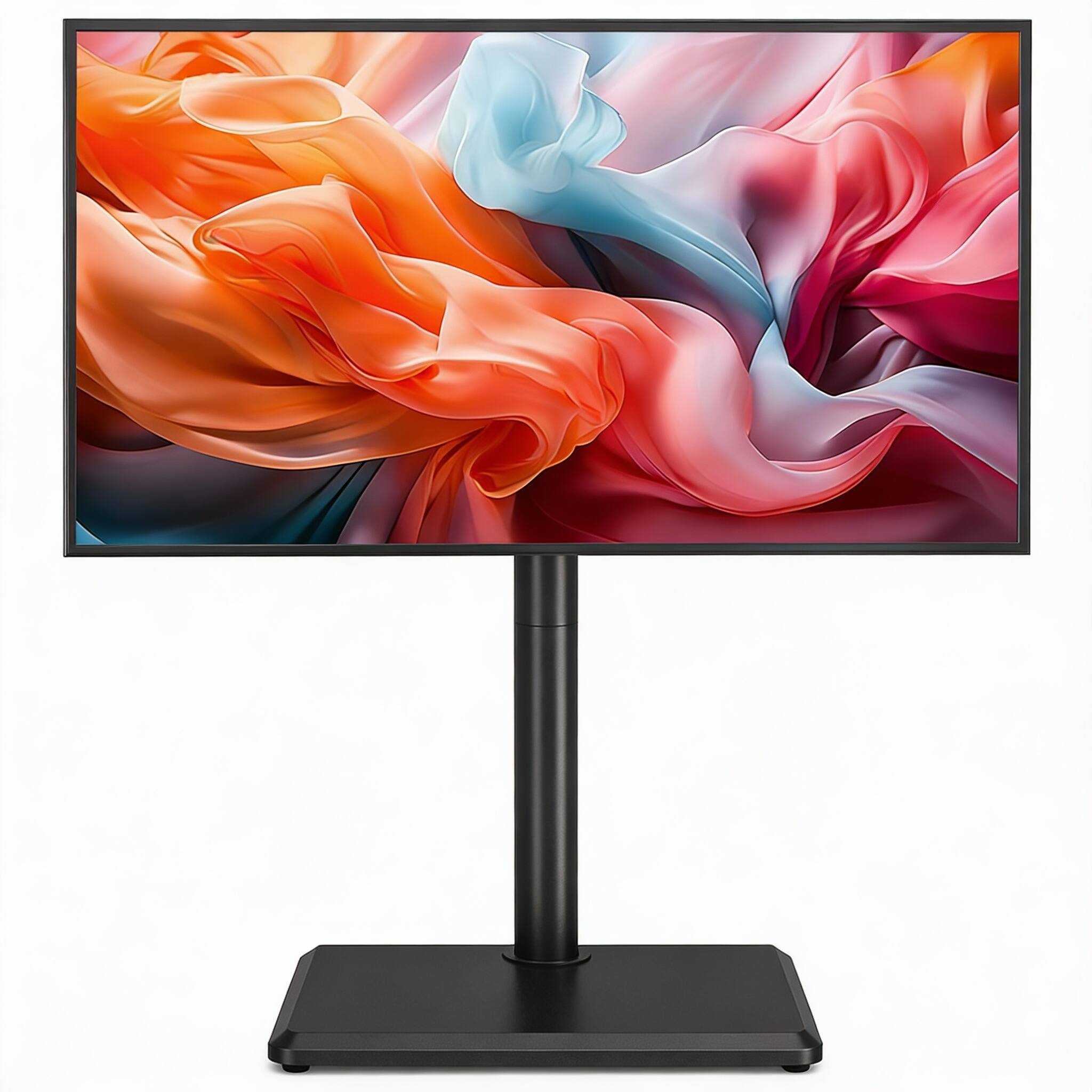 Frangdom - Swivel Floor TV Mount 32-60" 88lb Height Wood Corner 70° - Black