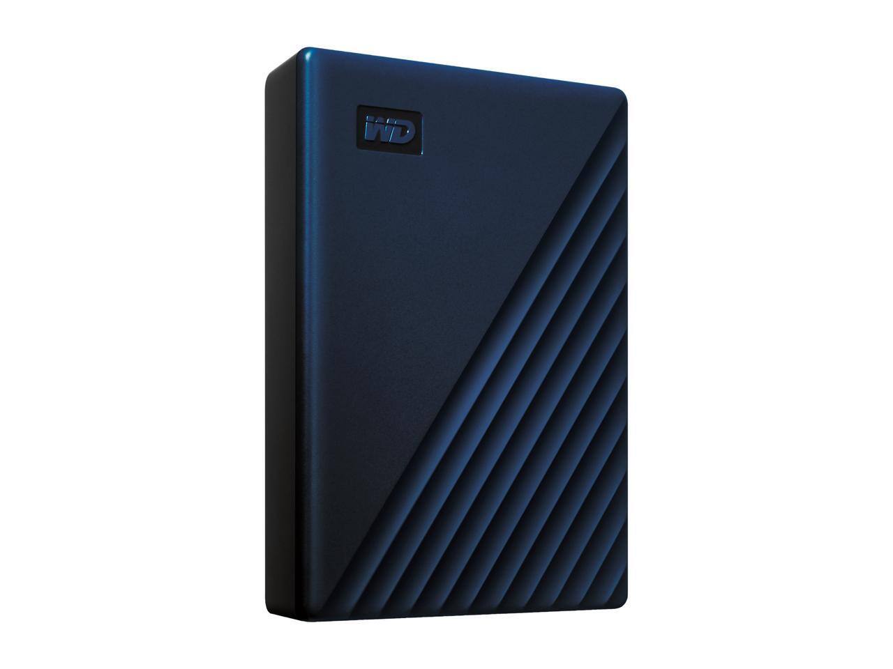Alt View 2. Western Digital - WD 5TB My Passport for Mac Portable External Hard Drive Storage USB-C/USB-A 3.2 - Midnight Blue (WDBA2F0050BBL-WESN) - Blue.