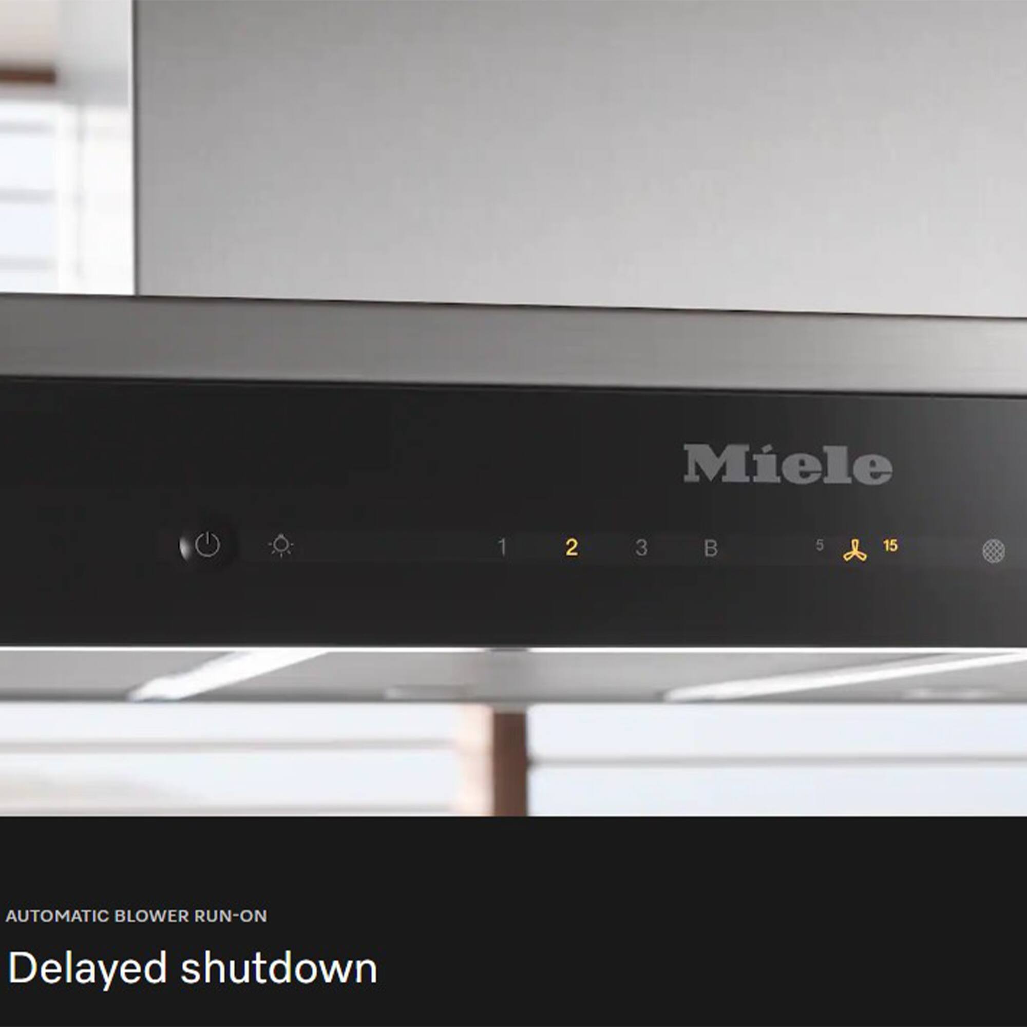 Miele 1 2 3 B 5 15  
AUTOMATIC BLOWER RUN-ON  
Delayed shutdown