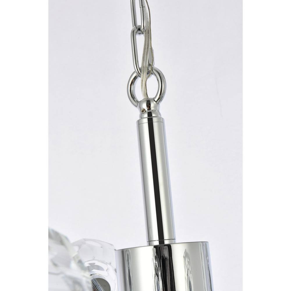Alt View 2. Elegant Lighting - Graham 10 Light Pendant in Chrome - Chrome And Clear.