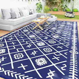 Blue and White Rhombus